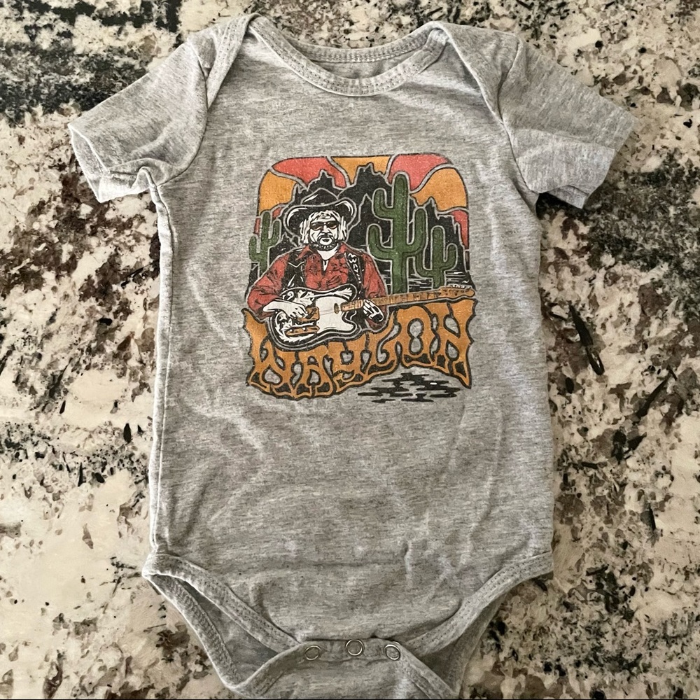 Waylon Jennings Onesie - Western - Country - Outlaw Baby Shirt